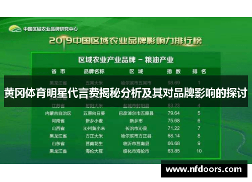 黄冈体育明星代言费揭秘分析及其对品牌影响的探讨